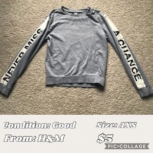 Long sleeve gray shirt from H&M